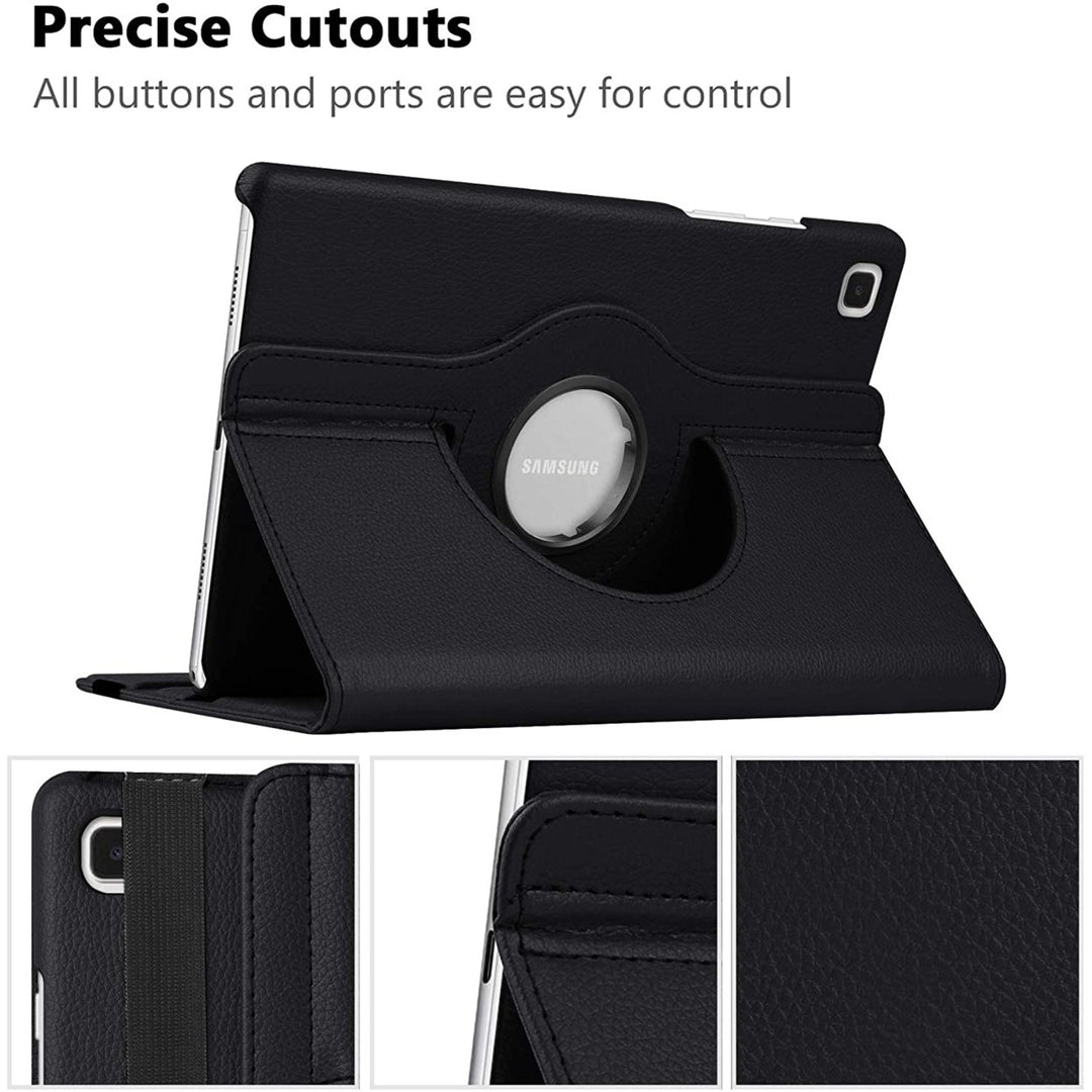 Samsung Galaxy Tab A7 Case 360 Rotating Stand Cover Black PU Leather SM-T500 T505 T507 Image 4