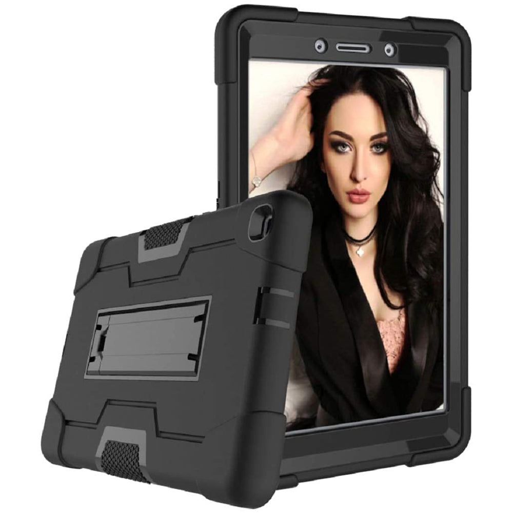 For Samsung Galaxy Tab A 8.0 2019 / T290 / T295 Dual layer Shockproof Heavy Duty Kickstand Tablet Hard Case Cover Image 3