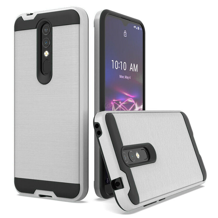 For Coolpad Legacy Brisa Dual layer Metal Brushed Shockproof Armor Hybrid Case Cover Black Image 7