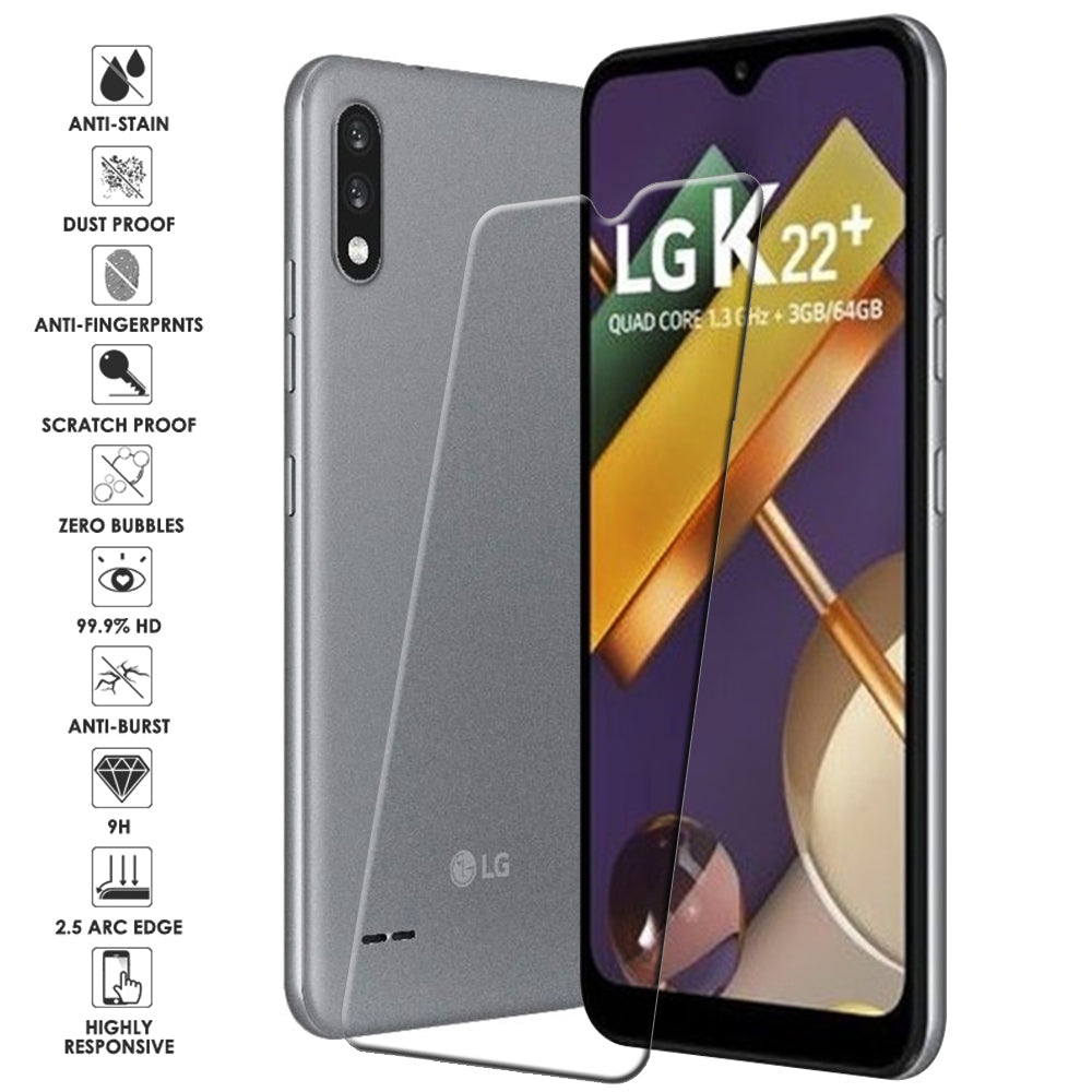 LG K22 K22 Plus K32 Tempered Glass Screen Protector Self Adhesive Clear fine Image 1