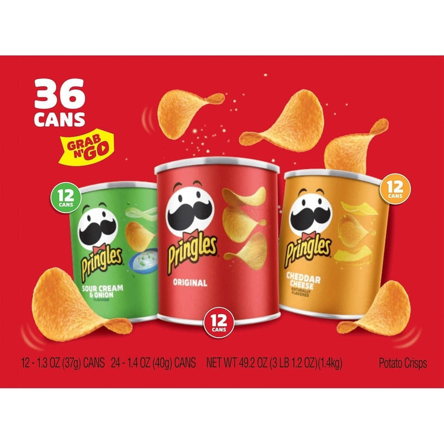 Pringles Grab & Go Potato Crisps, Variety, 36 Count Image 1