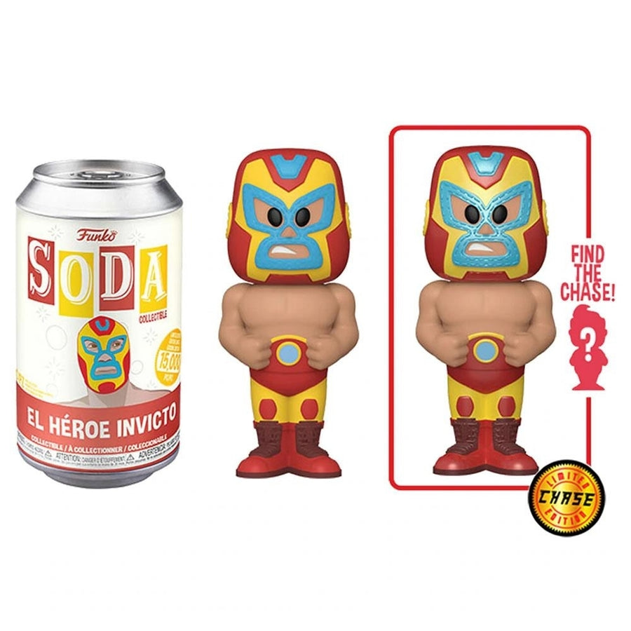 Funko Soda Luchadores Iron Man Lucha Libre Vinyl Figure 4 inches Collector Can Image 1