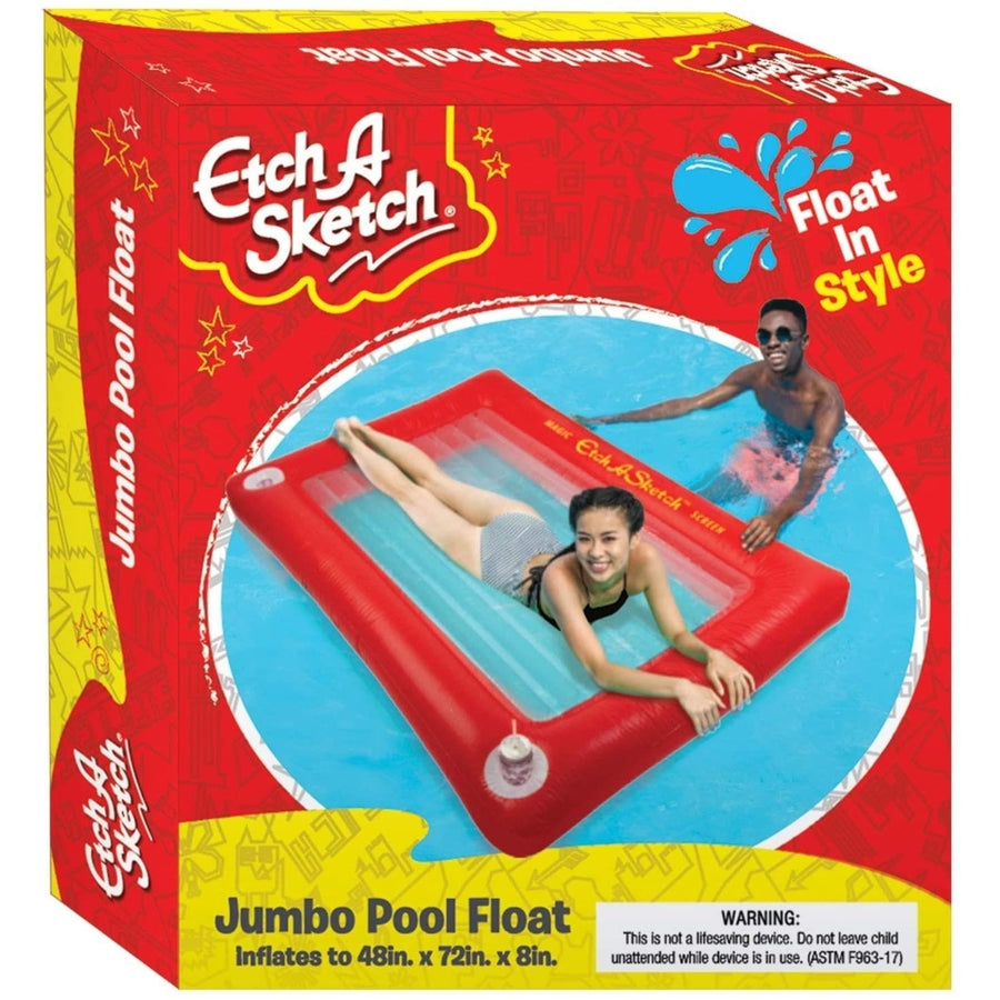 Etch-A-Sketch Jumbo Pool Float Giant Inflatable Swim Retro Lounge Raft Mighty Mojo Image 1