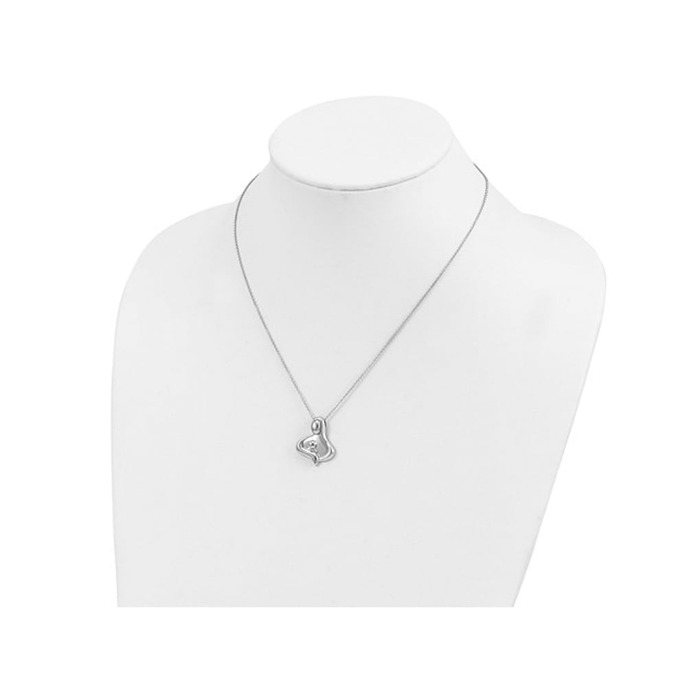 Maternal Bond Pendant Necklace in Sterling Silver with Chain Image 4