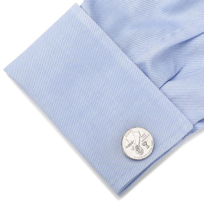 Guam Coin Cufflinks Uncirculated U.S. Quarter 2009 Cuff Links Image 4