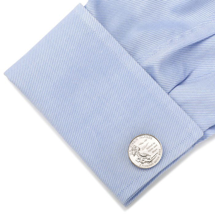 The U.S. Virgin Islands Coin Cufflinks Uncirculated U.S. Quarter 2009 Cuff Links Image 4