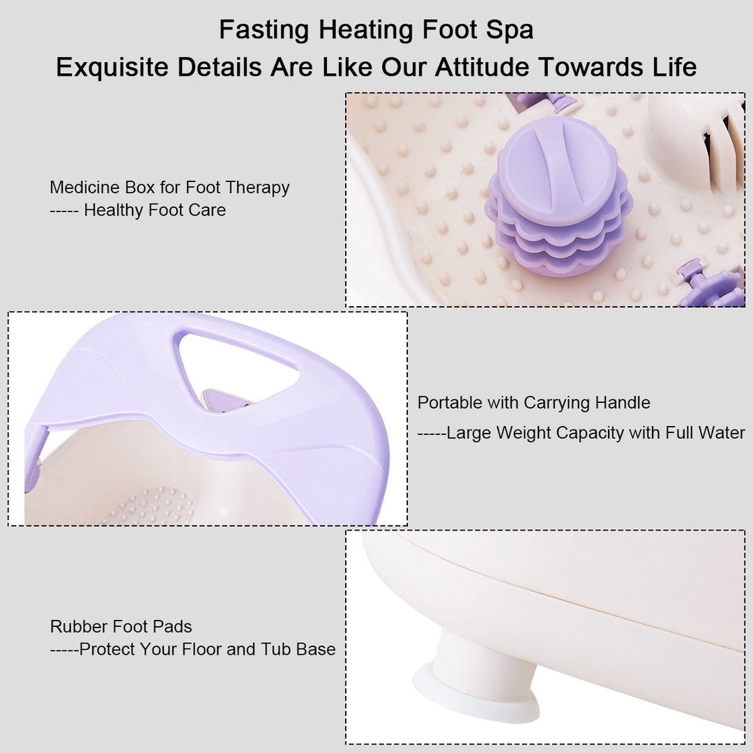 Foot Spa Bath Massager LCD Display Temperature Control Heat Infrared Bubbles Image 8