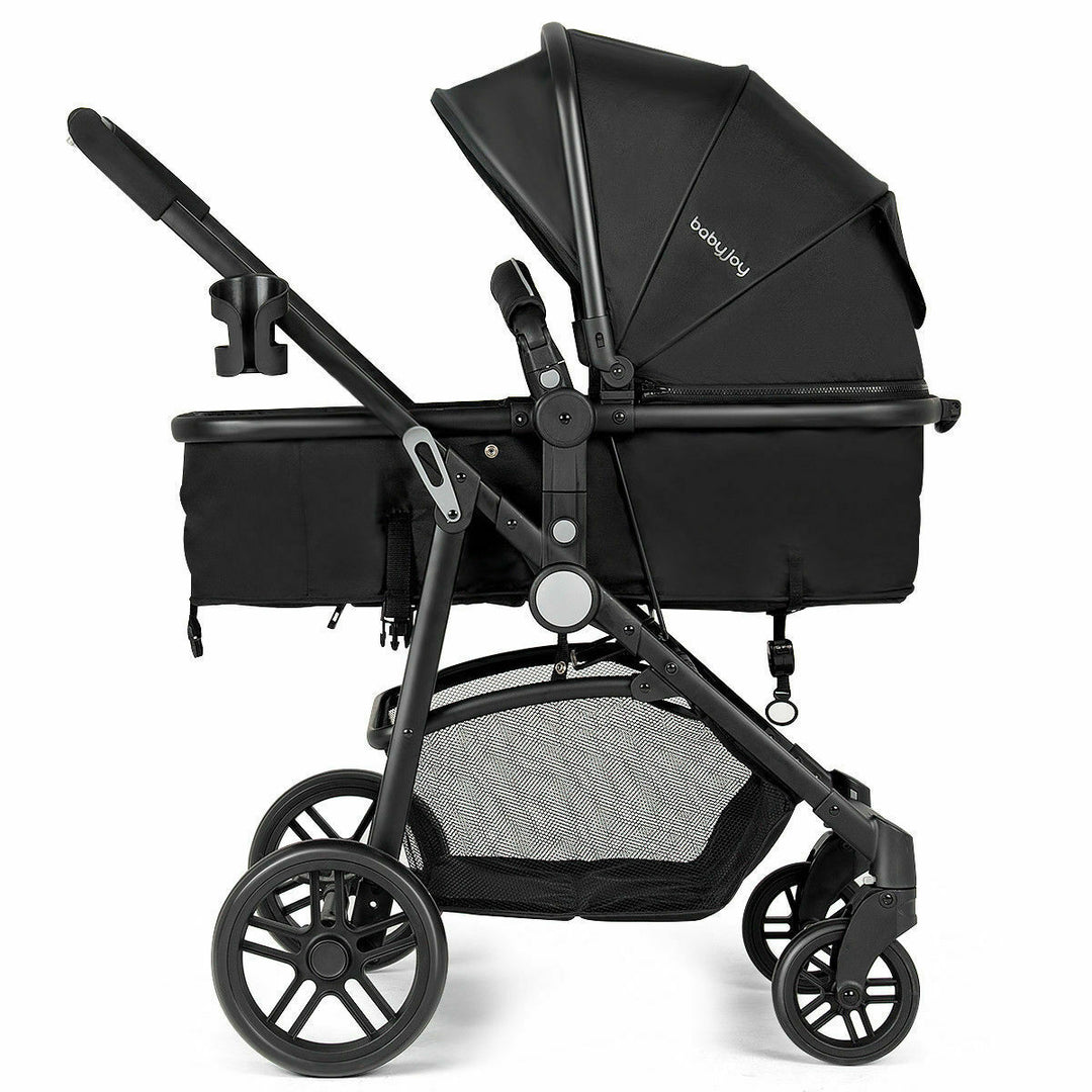 2 In1 Foldable Baby Stroller Kids Travel Newborn Infant Buggy Pushchair Black Image 10