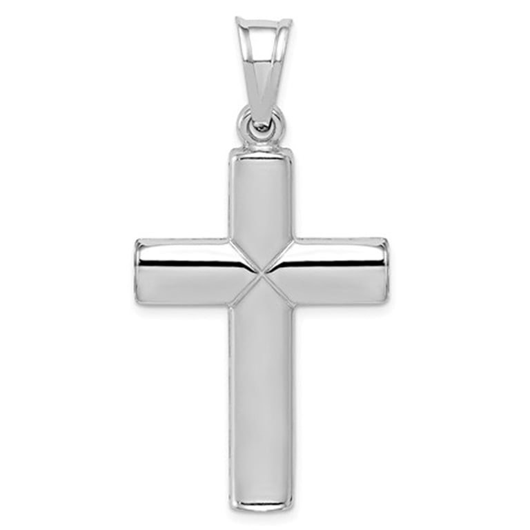 Sterling Silver Reversible Diamond-Cut Cross Pendant Necklace with Chain Image 3