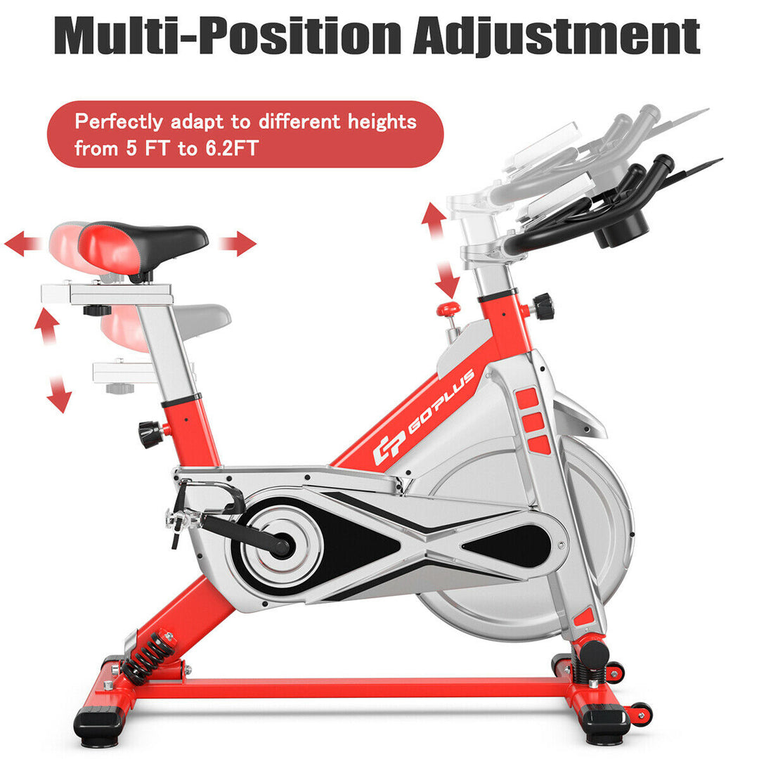 Indoor Stationary Exercise Cycle Bike Bicycle Workout w/ Large Holder Red Image 9