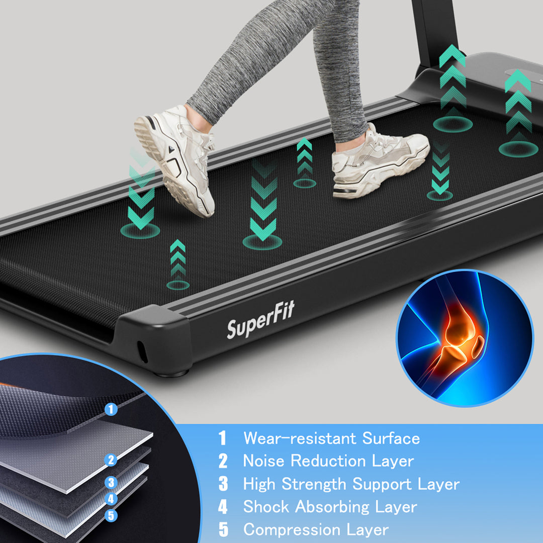 SuperFit 2.25HP Electric Treadmill Running Machine w/App Control for Home Office Image 6