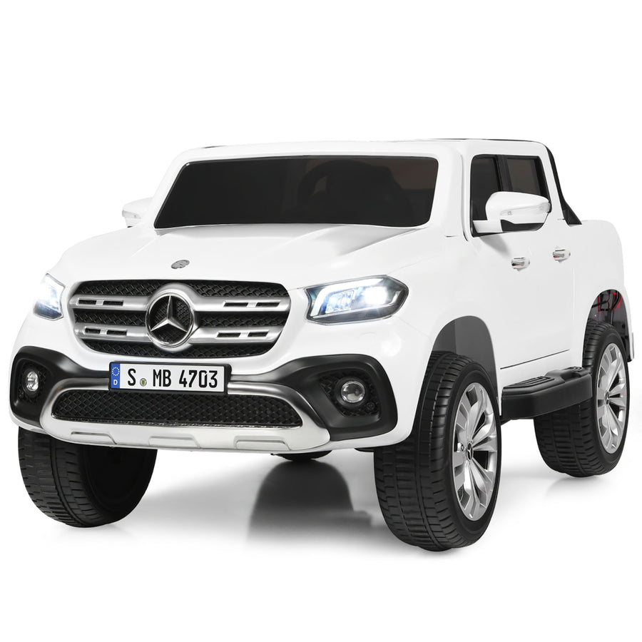 Costway Licensed Mercedes Benz x Class 12V 2-Seater Kids Ride On Car w/ Trunk Image 1