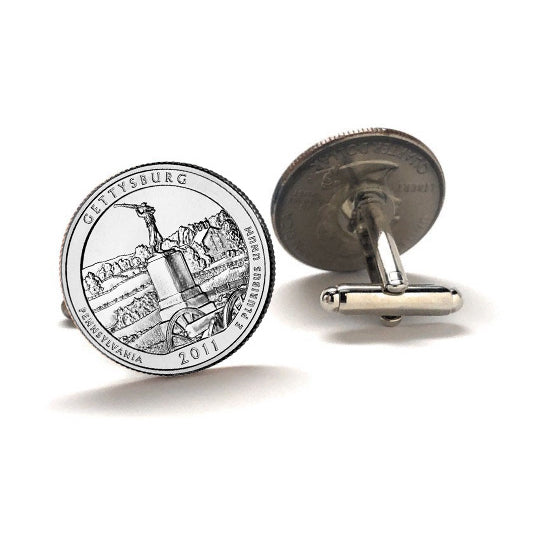 Gettysburg Cufflinks Uncirculated U.S. Quarter 2011 Cuff Links Image 2