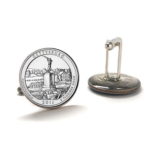 Gettysburg Cufflinks Uncirculated U.S. Quarter 2011 Cuff Links Image 3