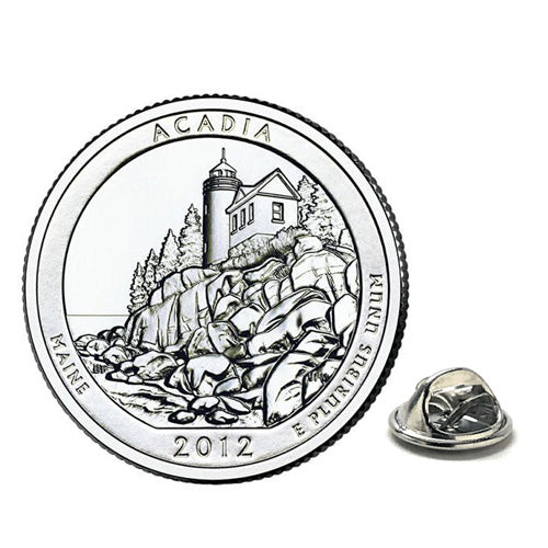 Acadia National Park Lapel Pin Uncirculated U.S. Quarter 2012 Tie Pin Image 1