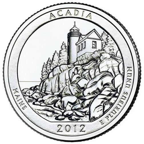 Acadia National Park Lapel Pin Uncirculated U.S. Quarter 2012 Tie Pin Image 2