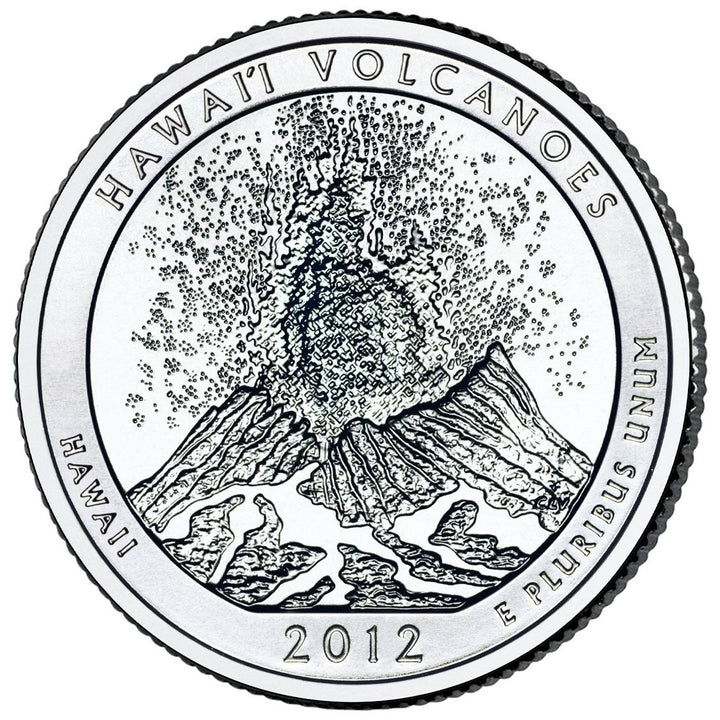 Hawai i Volcanoes National Park Lapel Pin Uncirculated U.S. Quarter 2012 Tie Pin Image 2