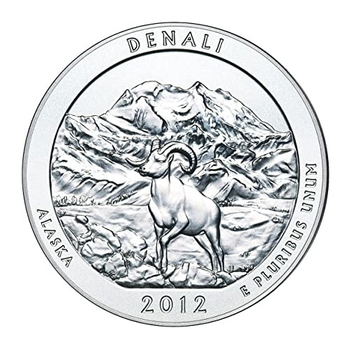 Denali National Park and Preserve Coin Lapel Pin Uncirculated U.S. Quarter 2012 Tie Pin Image 2