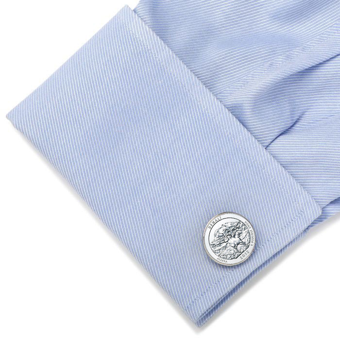 Denali National Park and Preserve Cufflinks Uncirculated U.S. Quarter 2012 Cuff Links Image 4