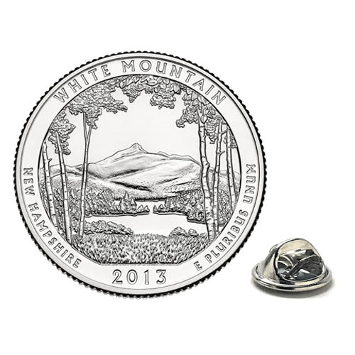 White Mountain National Forest Lapel Pin Uncirculated U.S. Quarter 2013 Tie Pin Image 1