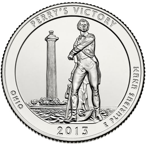 Perry s Victory and International Peace Memorial Lapel Pin Uncirculated U.S. Quarter 2013 Tie Pin Image 2