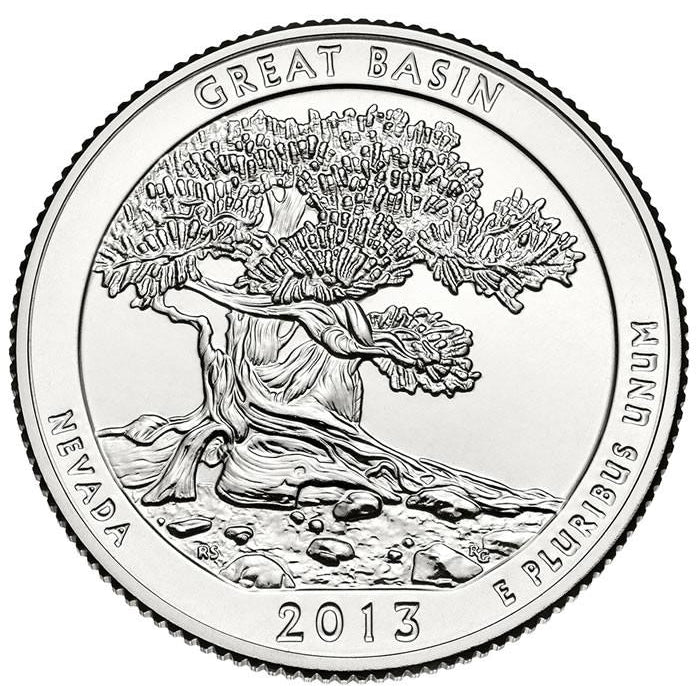 Great Basin National Park Coin Lapel Pin Uncirculated U.S. Quarter 2013 Tie Pin Image 2
