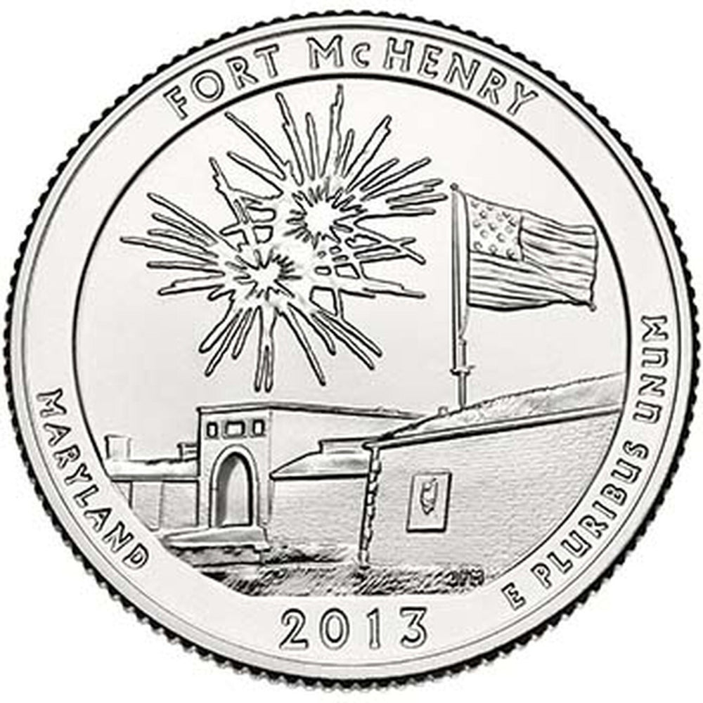 Fort McHenry National Monument and Historic Shrine Lapel Pin Uncirculated U.S. Quarter 2013 Tie Pin Image 2