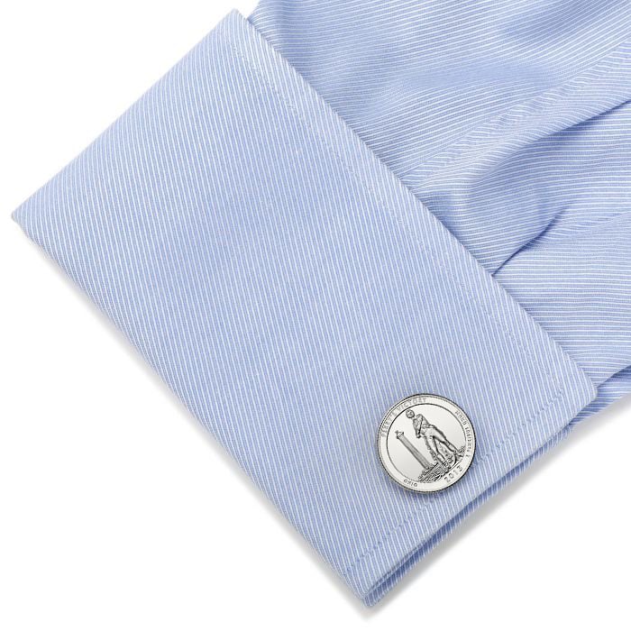 Perry s Victory and International Peace Memorial Coin Cufflinks Uncirculated U.S. Quarter 2013 Cuff Links Image 4