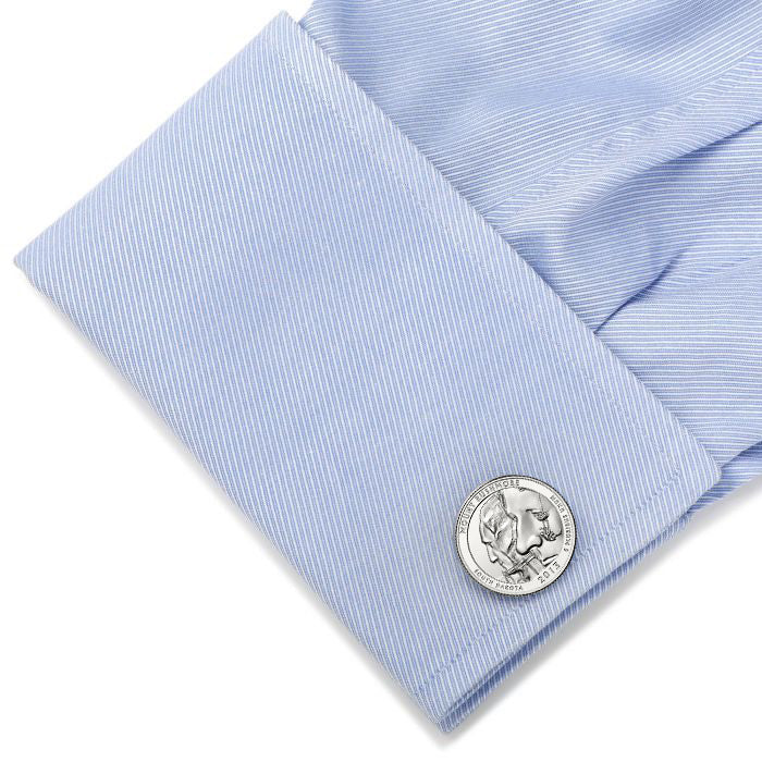 Mount Rushmore National Memorial Coin Cufflinks Uncirculated U.S. Quarter 2013 Cuff Links Image 4