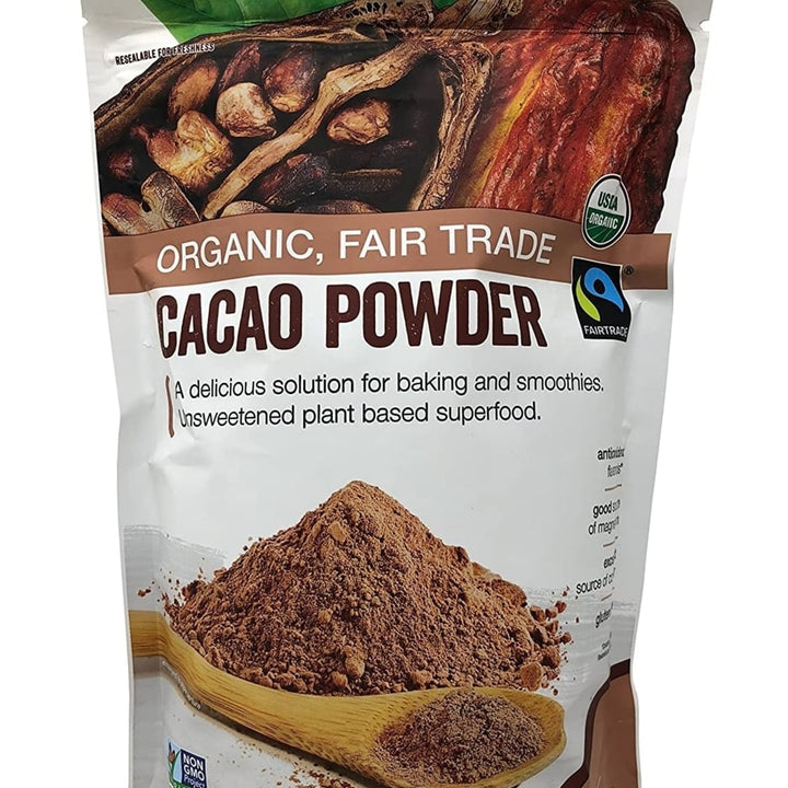 Volupta Organic and Fair Trade Unsweetened Super Food Cacao Powder 32 Ounce Image 1