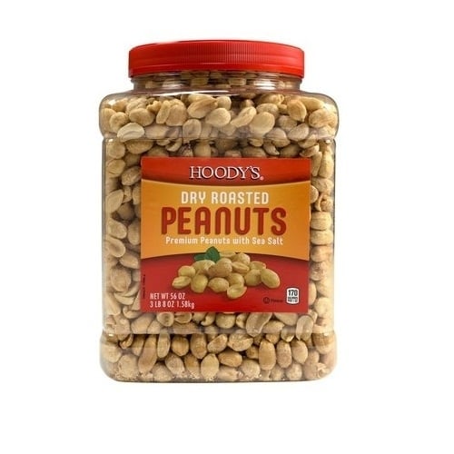 Hoodys Dry Roasted Peanuts with Sea Salt 56 Ounce Image 1