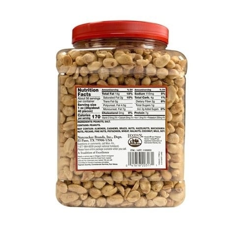 Hoodys Dry Roasted Peanuts with Sea Salt 56 Ounce Image 2