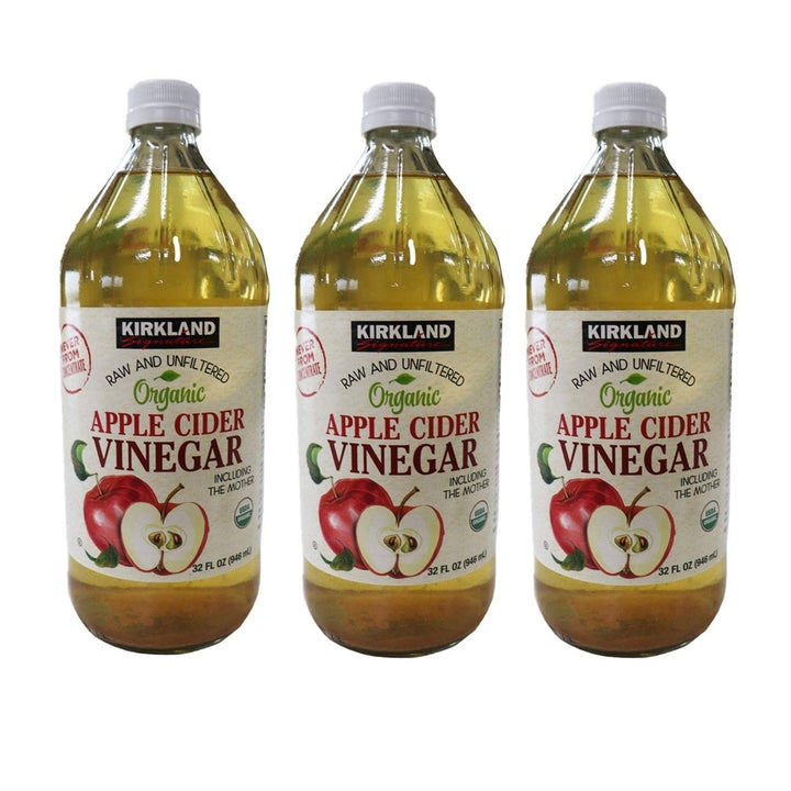 Kirkland Signature Organic Unfiltered Apple Cider Vinegar 32 Ounce (Pack of 3) Image 3