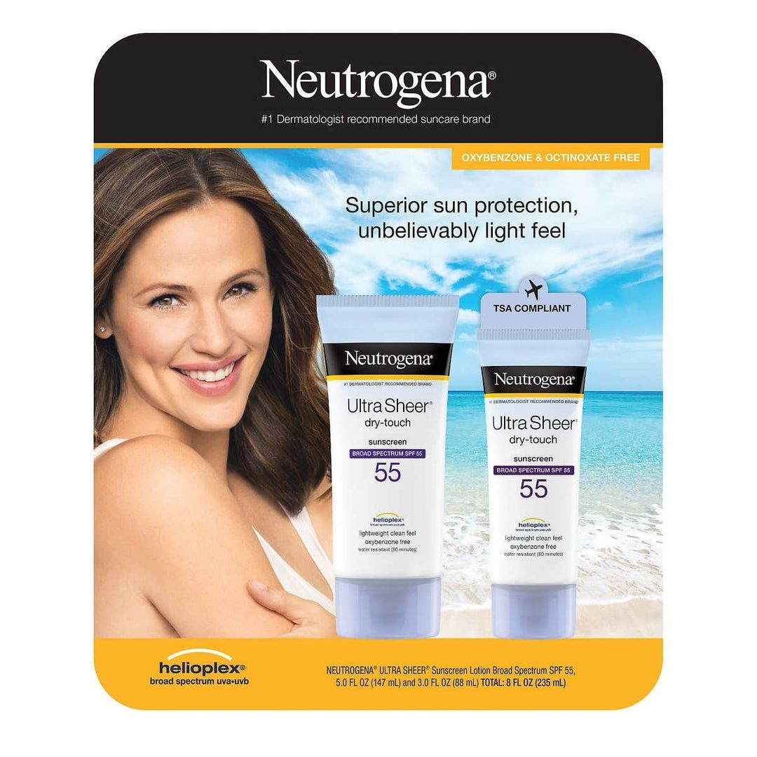 Neutrogena Ultra Sheer Dry-Touch Sunscreen Broad Spectrum SPF 555 oz + 3 oz Image 1