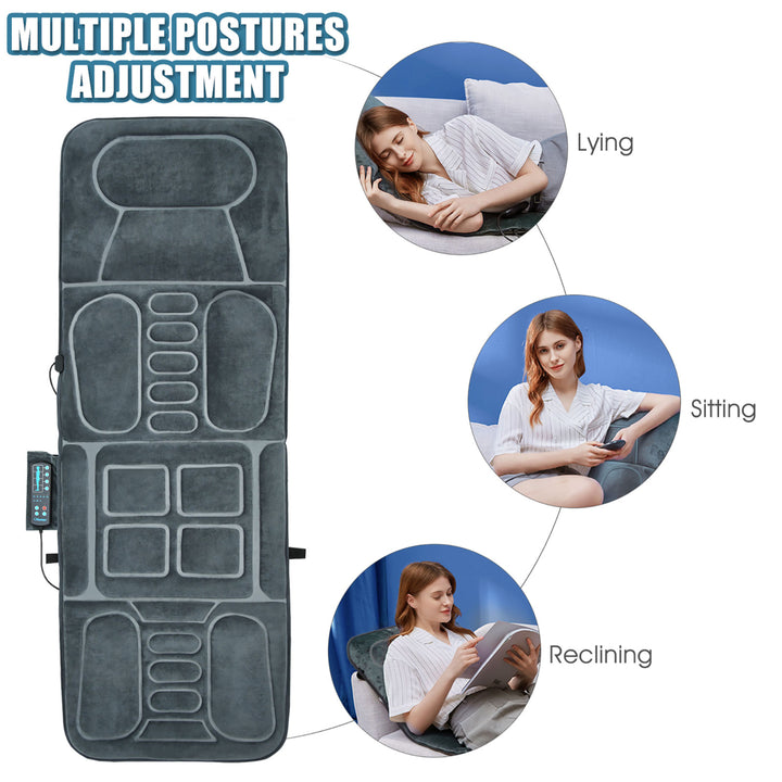 Foldable Massage Mat Full Body Massager w/ Heat and 10 Vibration Motors Image 6