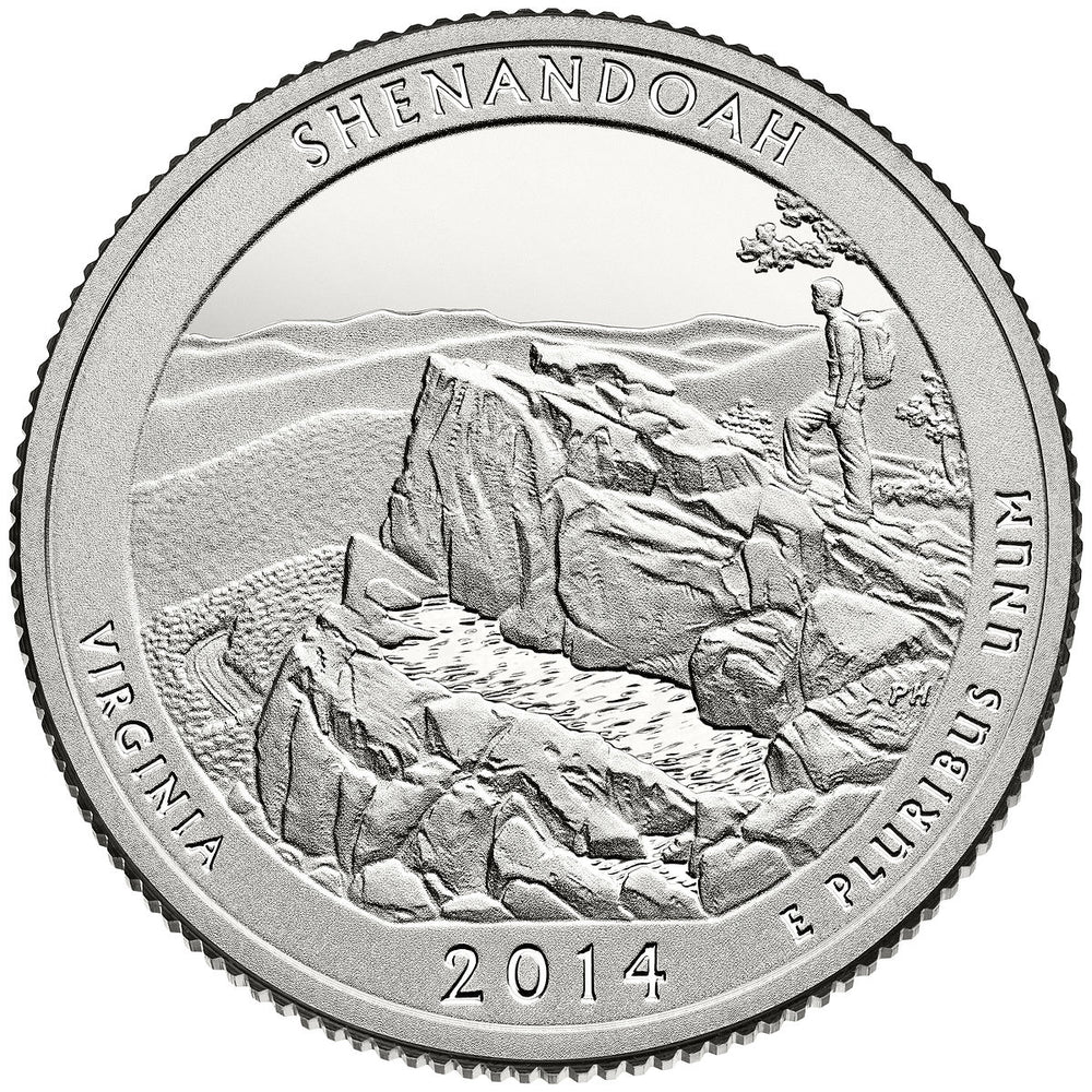 Shenandoah National Park Coin Lapel Pin Uncirculated U.S. Quarter 2014 Tie Pin Image 2