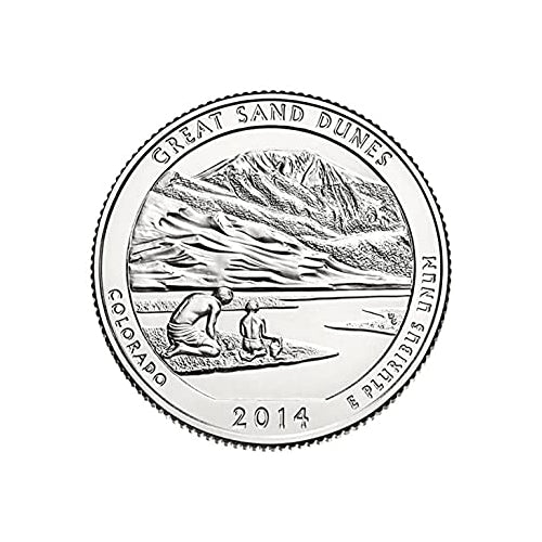 Great Sand Dunes National Park Coin Lapel Pin Uncirculated U.S. Quarter 2014 Tie Pin Image 2