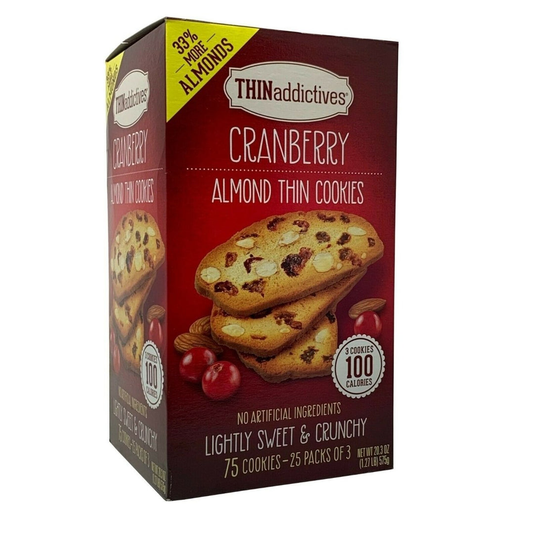 Thin Addictives Cranberry Almond Thin Cookies 20.3 Ounce (75 Count Total) Image 4