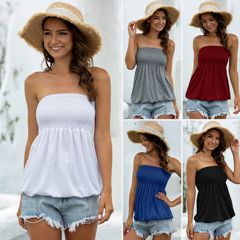 Strapless Efforless Feeling Blouse in 5 Colors Small to 2XLarge Image 1