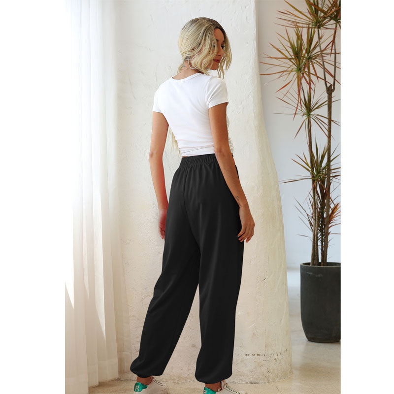 Eco-Chic Joggers for Women High WaistSoft Sweatpants with Pockets Image 2