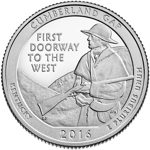 Cumberland Gap National Historical Park Coin Lapel Pin Uncirculated U.S. Quarter 2016 Tie Pin Image 2