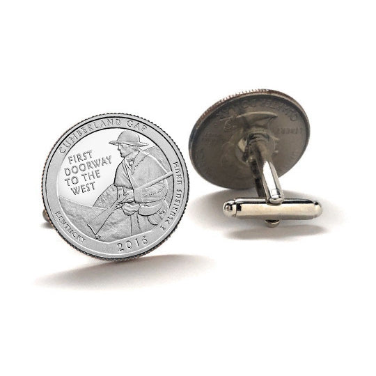 Cumberland Gap National Historical Park Coin Cufflinks Uncirculated U.S. Quarter 2016 Cuff Links Image 2