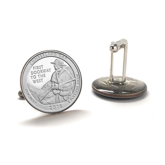 Cumberland Gap National Historical Park Coin Cufflinks Uncirculated U.S. Quarter 2016 Cuff Links Image 3