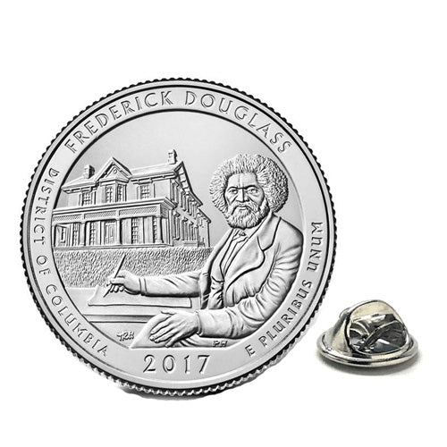 Frederick Douglass National Historic Site Coin Lapel Pin Uncirculated U.S. Quarter 2017 Tie Pin Image 1