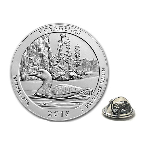 Voyageurs National Park Coin Lapel Pin Uncirculated U.S. Quarter 2018 Tie Pin Image 1