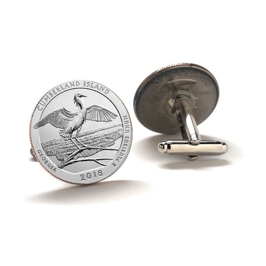 Cumberland Island National Seashore Cufflinks Uncirculated U.S. Quarter 2018 Cuff Links Image 2