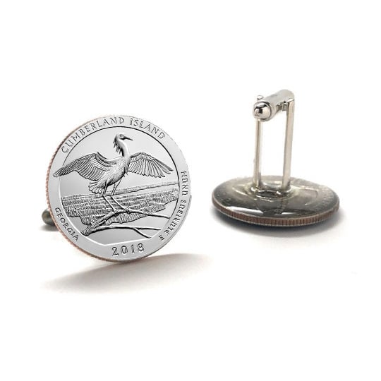 Cumberland Island National Seashore Cufflinks Uncirculated U.S. Quarter 2018 Cuff Links Image 3