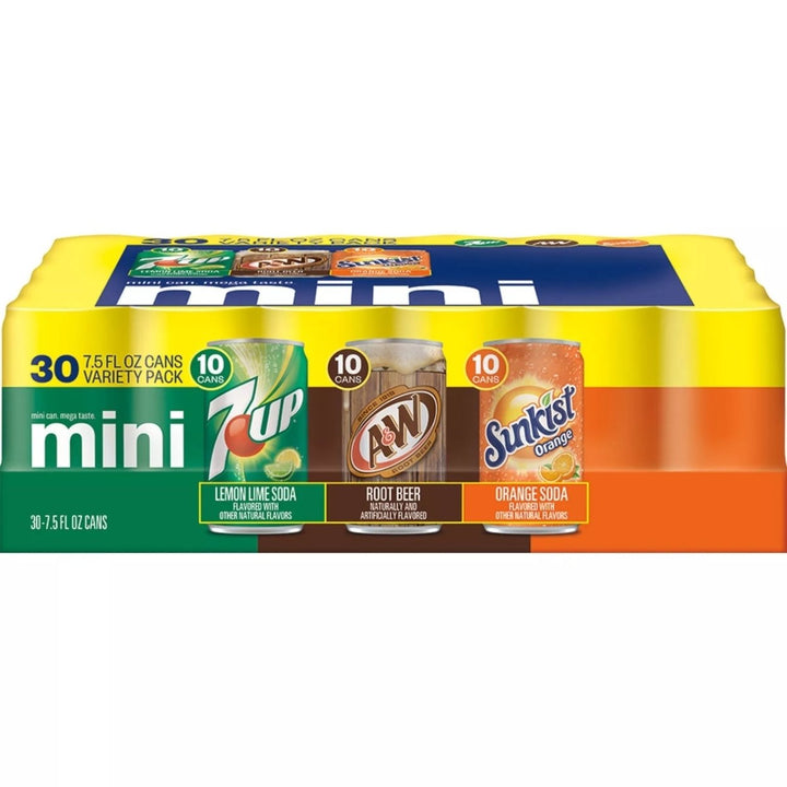 7UP AandW and Sunkist Variety Pack 7.5 Fluid Ounce (Pack of 30) Image 1