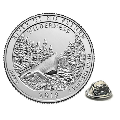 Frank Church River of No Return Wilderness Coin Lapel Pin Uncirculated U.S. Quarter 2019 Tie Pin Image 1