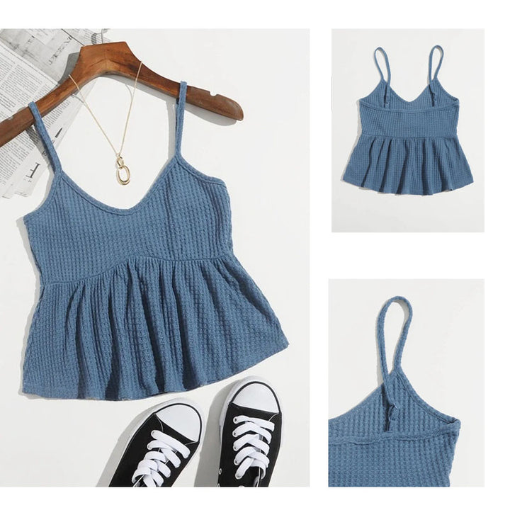 Sweetest Fortune Waffle Knit Crop Top Image 8